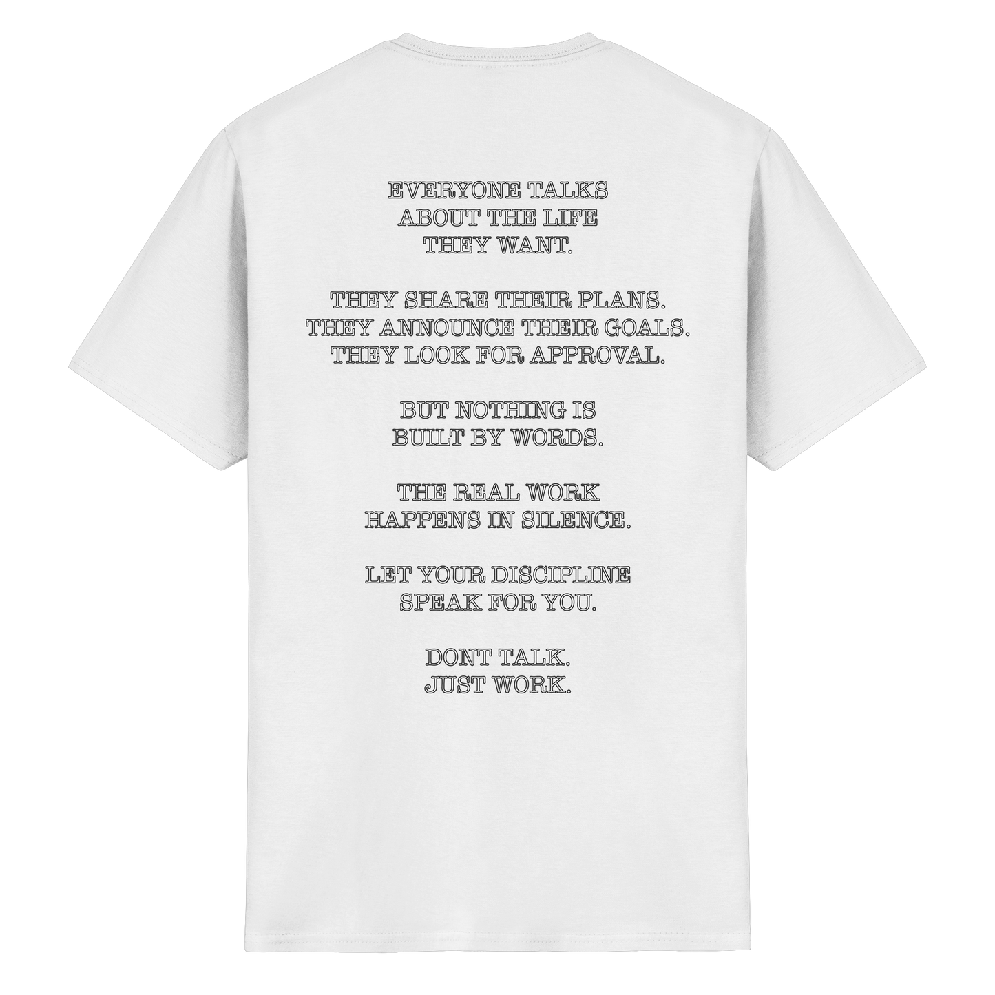 Don't Talk. Just Work. - Heavy Cotton T-Shirt