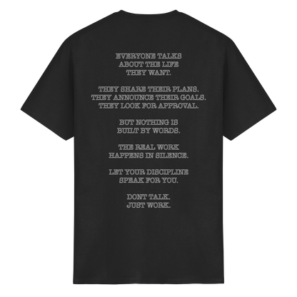 Don't Talk. Just Work. - Heavy Cotton T-Shirt